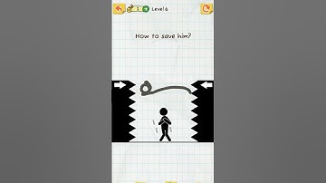 draw 2 save stickman puzzle level 6 #shorts #gaming #gameplay