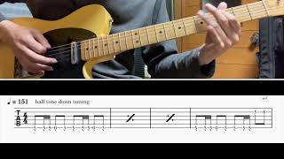 [TAB譜] 刃(THE BACK HORN) Guitar riff cover [ギター]