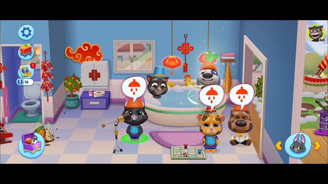 Talking tom cat friends kids cartoon gameplay video 🌟 Ryhems english ...