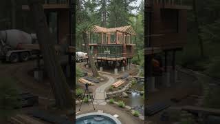 jungle house construction ideas #aihouse#construction#shortsfeed#viralvideo#shortsfeed#shorts