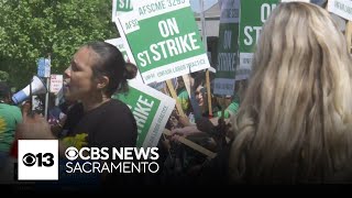 UC health workers protest system's hiring freeze announced in April