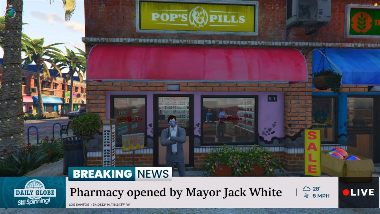 Pharmacy opened by Mayor Jack White within 24 hours of Flu Daily