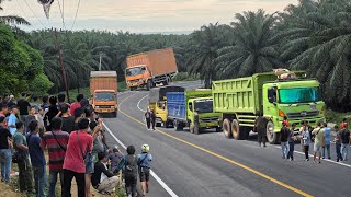 Download Lagu Sopir Selamat Dari Maut || Detik Detik Truck Mundur Nyaris Masuk Parit Gajah Di Bukit Kodok MP3