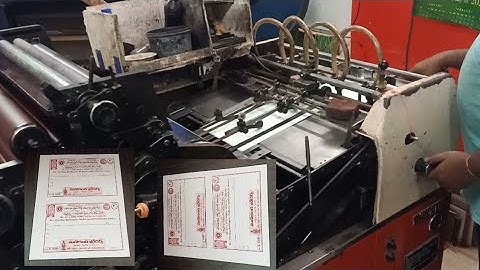 Receipt book magenta colour printing by hamada 800 offset printing machine // offset printing