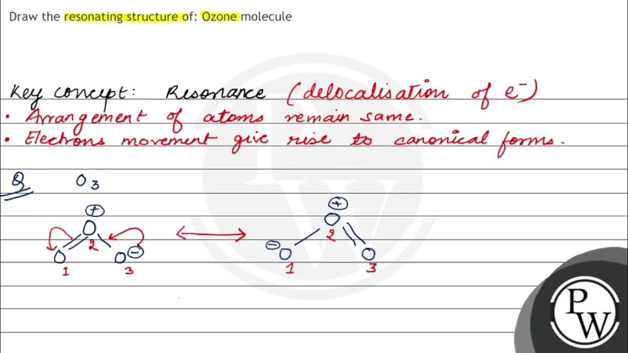 Draw the resonating structure of ozone molecule youtube