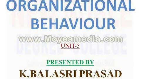 ORGANIZATIONAL BEHAVIOUR for BBA (OSMANIA UNIVERSITY)