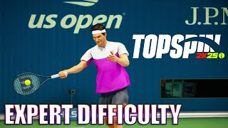 TopSpin 2K25 Expert Difficulty: 10 Minutes of intense Gameplay at US Open (Night) | PC Early Access