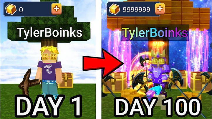 Playing 100 DAYS in a NEW ACCOUNT in SkyBlock!! -B...