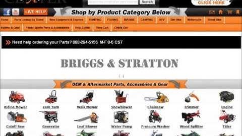 How to find Briggs and Statton Model Number Locations