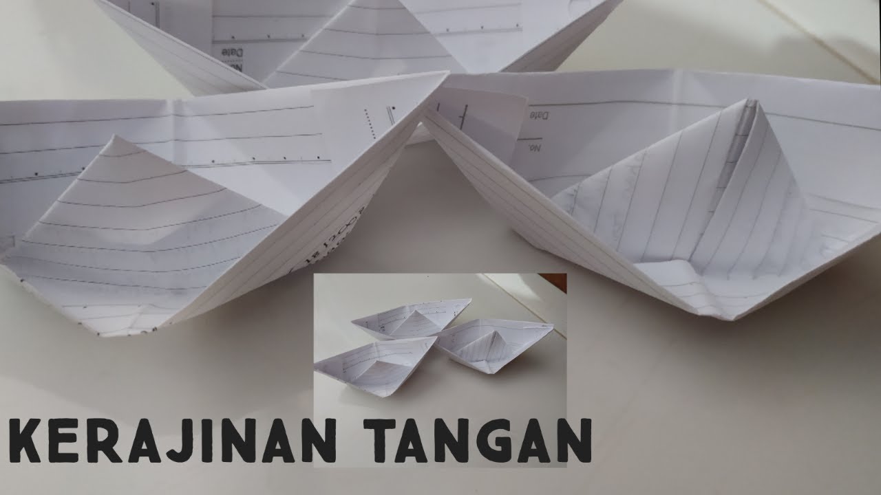  Cara  membuat perahu dari kertas  bekas kerajinan  tangan 