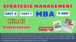 Strategic Management || Unit 2-Part 1 || MBA 3 SEM || Studies With NITIN #mba #strategicmanagement