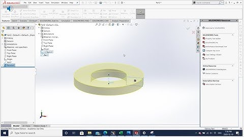 REVOLVED BOSS/BASE & CREATING AXIS IN SOLIDWORKS