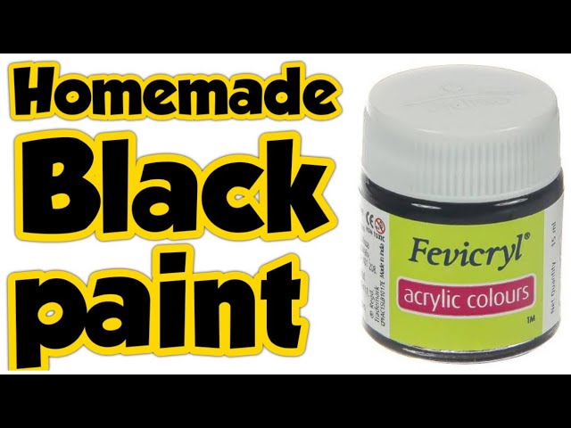 How to make black paint at home, homemade poster paint, homemade acrylic  paint