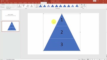 How to insert basic pyramid SmartArt in PowerPoint without