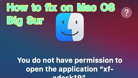 How to fix You do not have permission to open The application " Contact your computer Mac Os Bigsur