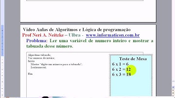 aula 1079 Algoritmos e Logica de programação   Exerc Tabuada no Algoritmo