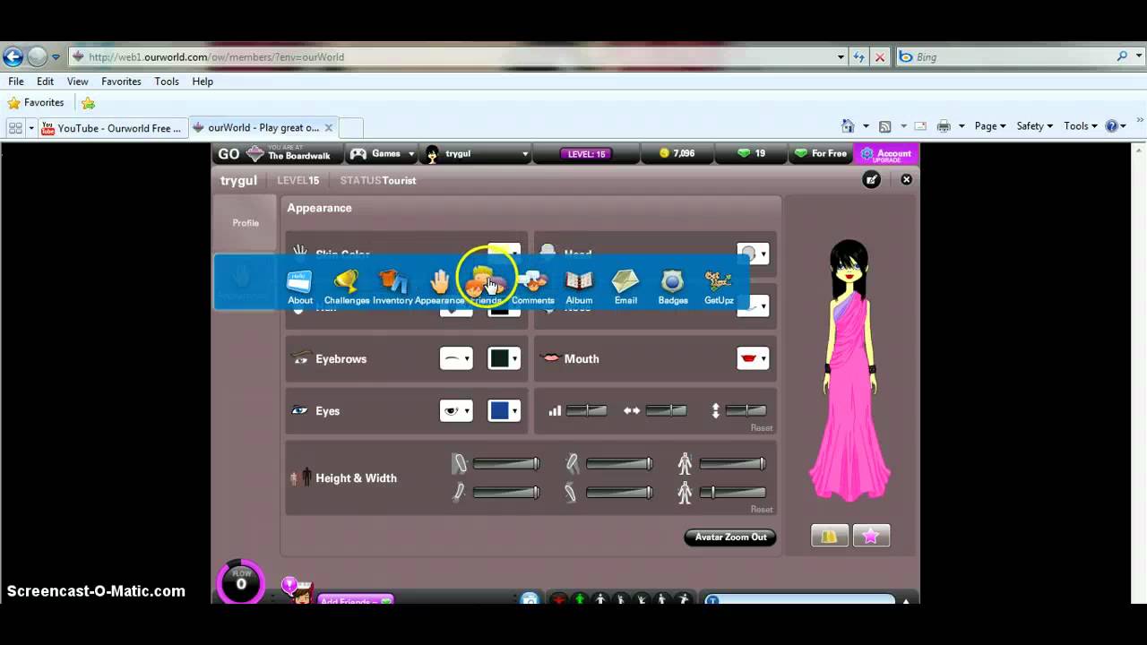 ourworld free account
