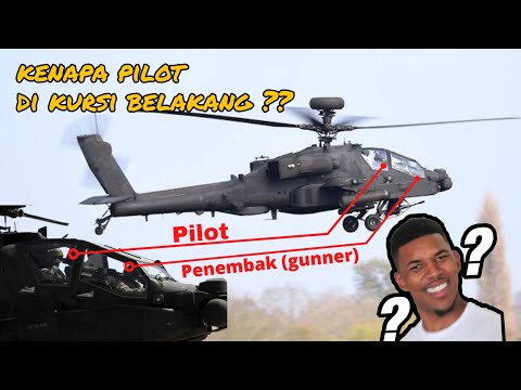 Mengapa Posisi Duduk Pilot Helikopter AH 64 Apache di Belakang Co-Pilot ?