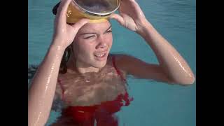 Hot Swimsuit Scuba Woman Fight With Monster Underwater