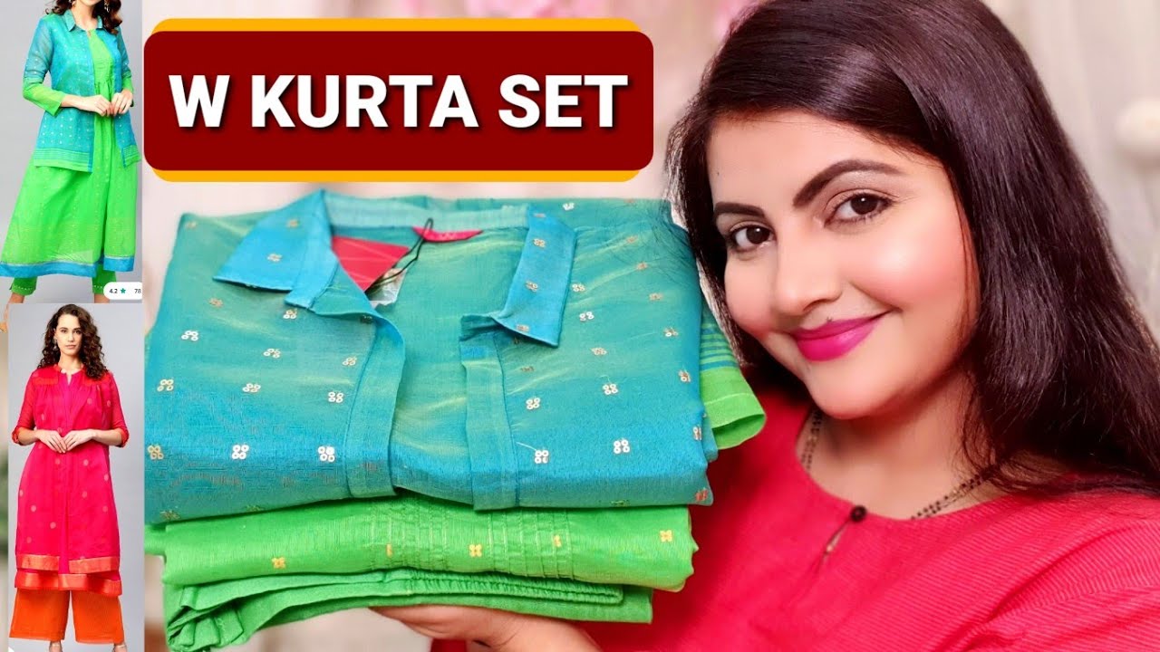 Buy Abhishti White & Blue Kurta With Handloom Brocade Jacket - Kurtas for  Women 1208168 | Myntra