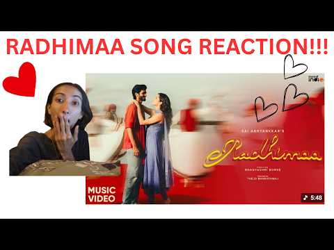 AMERICAN REACTION TO RADHIMAA SONG! SAI ABHYANKKAR