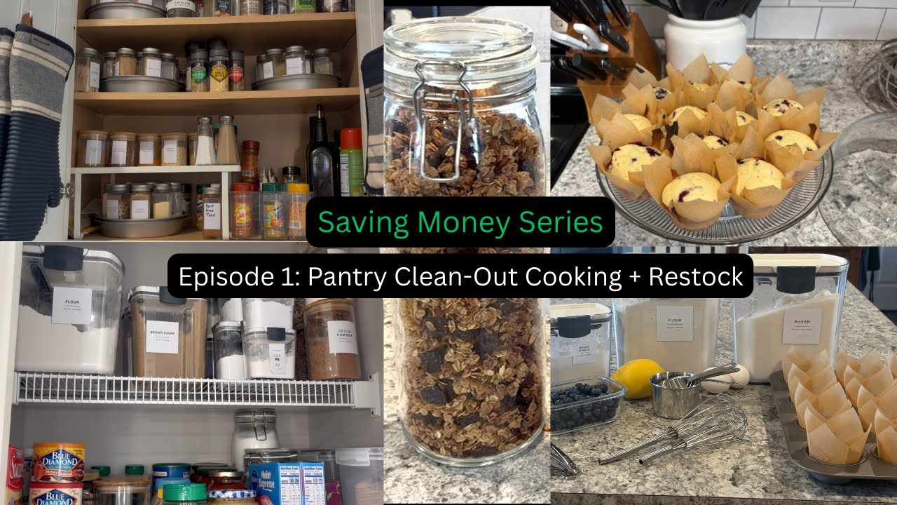 Pantry Clean Out Cooking + Restocking Pantry Staples. Saving Money Series || Mom Life