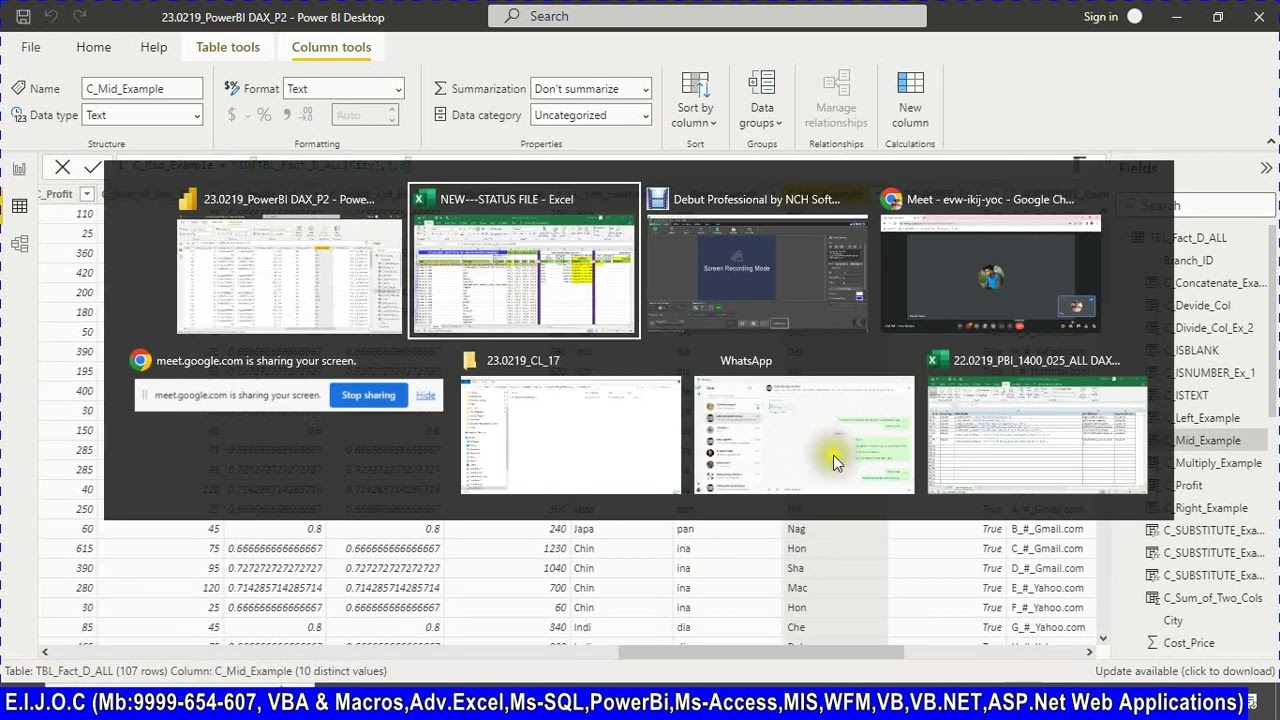 17_23.0219_Power Bi Tutorials_0025 PbiDAX_ISNUMBER,ISTEXT,ISBLANK,ISODD,ISEVEN,IF,IFERROR,AVE,FORMAT