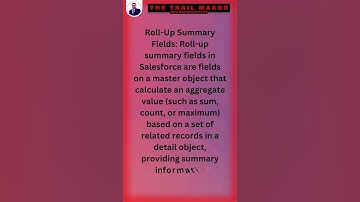 What are Rollup Summary Fields in Salesforce #TheTrailMaker #salesforce #Shorts #salesforceshorts