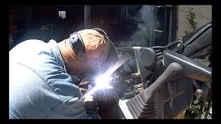 Diggit em15 Adding Brakets for New Fuel Tank. Covering hydraulic hose keep from rubbing.