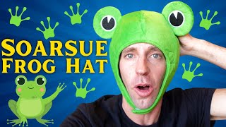 Soarsue Cute Plush Frog Hat Cap for Halloween Costume Cosplay Party (UNBOXING and REVIEW!)