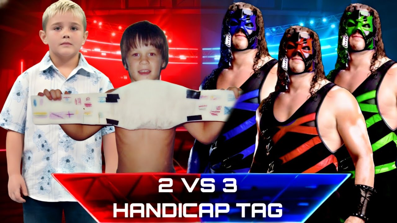Dream Match - Kid Cena + Kid Dominik Mysterio VS Giant Blue Kane Green Kane & Red Kane | WWE 2K25 