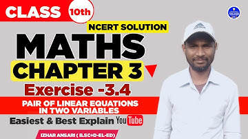 NCERT Class 10th Maths Chapter 3 Exercise 3.4 In Hindi Q.No 1(iii),(iv) JAC NEW SYLLABUS