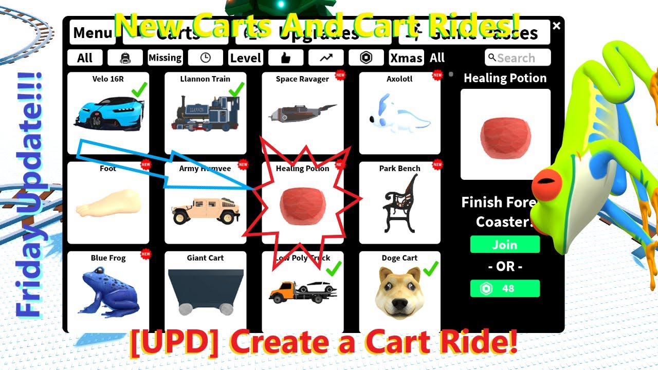 New Carts And Cart Rides! [UPD] Create a Cart Ride! Friday Update ...