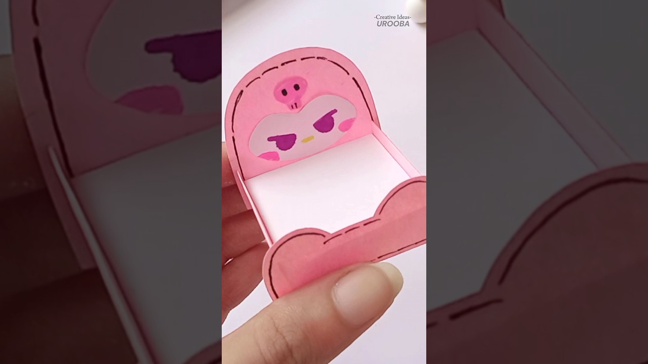 DIY cute mini KUROMI BED 😍 Sanrio craft/ DIY paper craft /Creative Ideas Urooba 