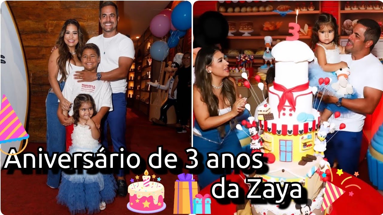 Simone Mendes celebrou o Aniversário de 3 Anos da filha Zaya