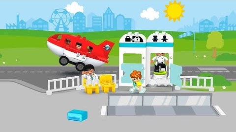 Airplane cartoon video - Airport diary | Lego duplo world