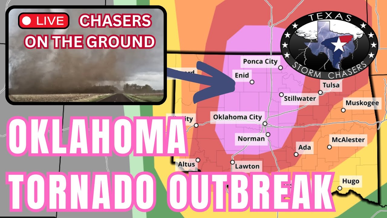 🔴 LIVE OKLAHOMA CHASE • HIGH RISK Coverage @AdamLucio &@TornadoSteejo