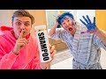 CARTER DYES MY HAIR BLUE!! (GONE WRONG)