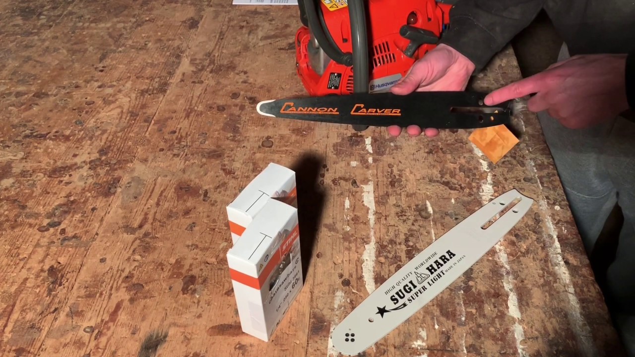 Starter Carving Package Featuring Husqvarna 120 Mk II and 12" Cannon Dime Tip Carving Bar YouTube