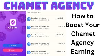 How to create a chamet Agency and boost your Earning
