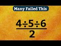 How fast can you solve this? 99% Failed this tricky question 