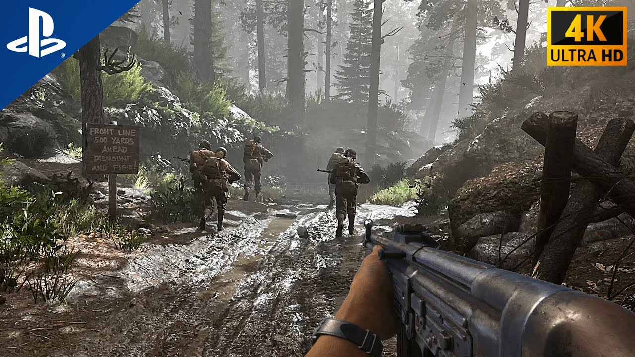 Call of Duty WWII: D-Day 4K HDR PS5 Gameplay 