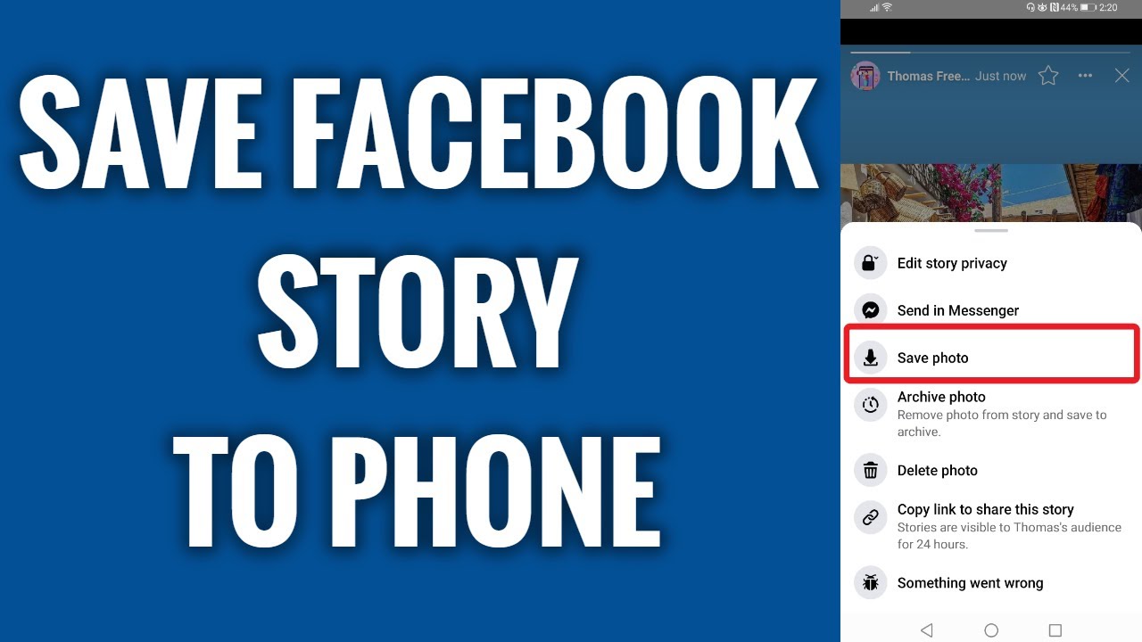 How To Save Facebook Story To Phone YouTube