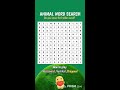 animal word search