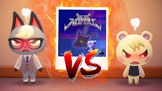 Raymond VS. Marshal Singing K.K. Metal: Song Fight in Animal Crossing New Horizons