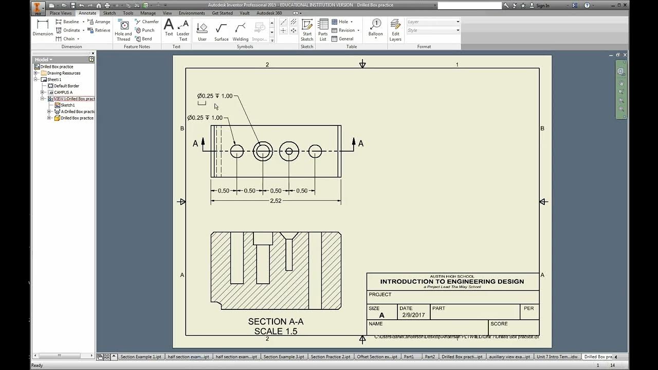 Hole Notes Documentation in Autodesk Inventor 3 YouTube