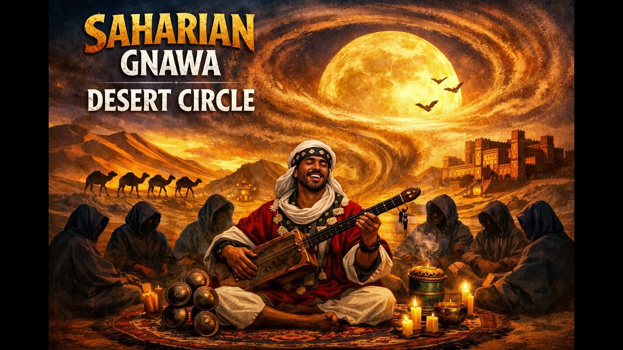 Saharian Gnawa - Desert Circle #gnawa #sahara #morocco #gnawamusic #trancemusic #MoroccanCulture