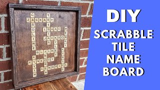 Diy Scrabble Tile Name Board