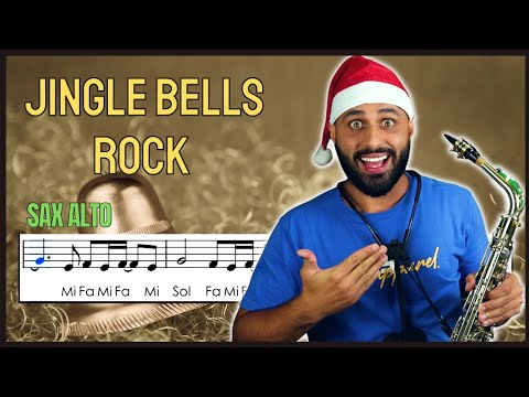 Jingle Bells Rock | Partitura com notas simplificada - Sax Alto 🎷 - YouTube