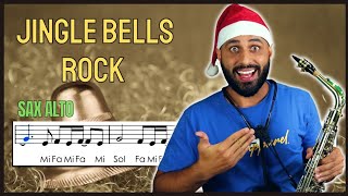 • Jingle Bells Rock | Partitura com notas simplificada - Sax Alto 🎷